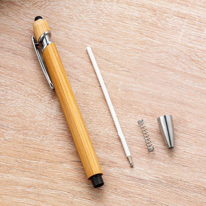 Bamboo Ballpoint Pen Made Of Wood, Eco-Friendly Writing Instrument With Smooth Ink Flow