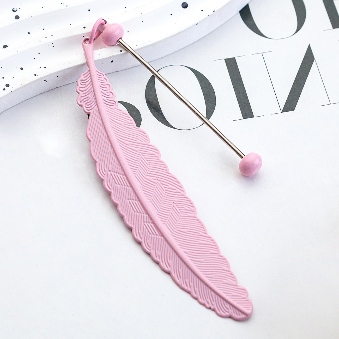 Feather Bookmark For Learning, Made With Artificial Feather Material