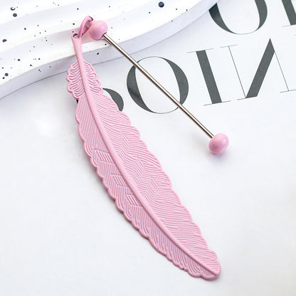 Feather Bookmark For Learning, Made With Artificial Feather Material
