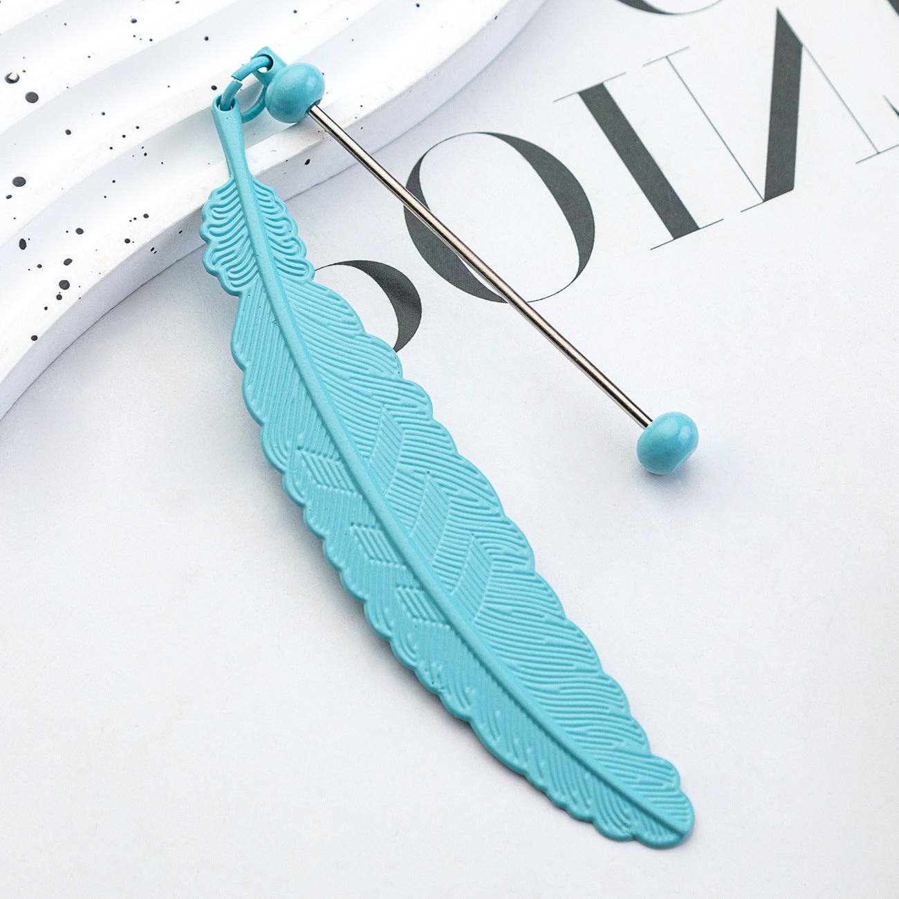 Feather Bookmark For Learning, Made With Artificial Feather Material