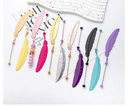 Feather Bookmark For Learning, Made With Artificial Feather Material