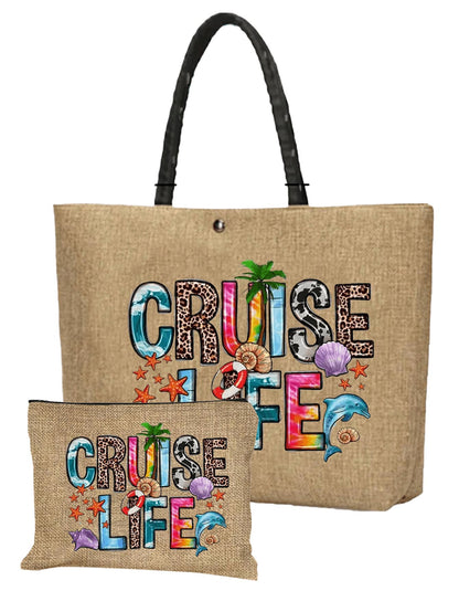 Unisex Square Polyester Shoulder Bag With Single Shoulder Strap, Printing Design, Suitable For All Seasons