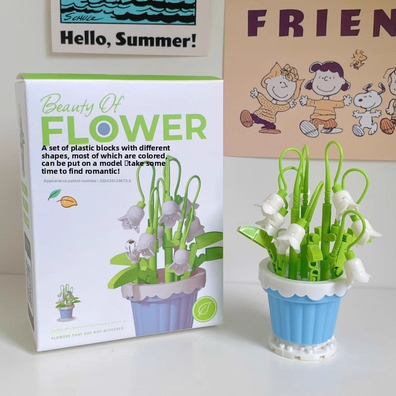Valentine's Day Multicolor Flowers Building Toys For Kids Ages 7-16, Plastic Construction Set For Children Unisex