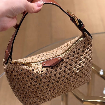 Solid Color Square Hollow Out PU Leather Shoulder Bag For Women, Summer Tote Style