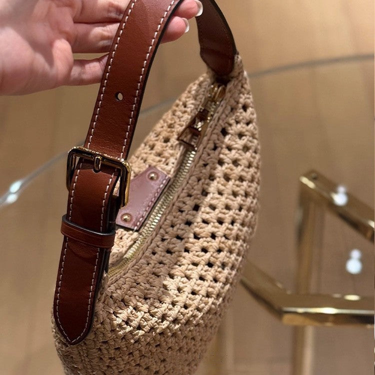 Solid Color Square Hollow Out PU Leather Shoulder Bag For Women, Summer Tote Style