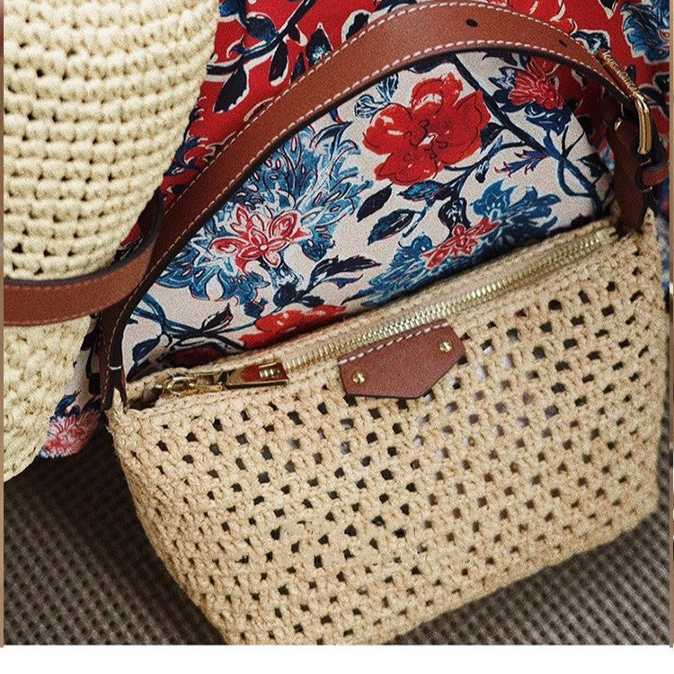 Solid Color Square Hollow Out PU Leather Shoulder Bag For Women, Summer Tote Style