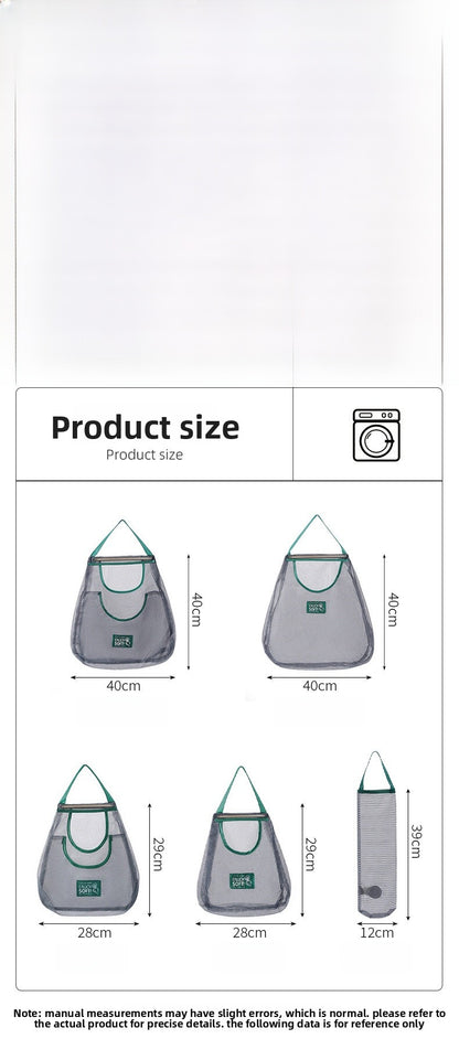 Simple Style Vegetable Storage Bag Made Of Durable Polyester For Convenient Kitchen Organization