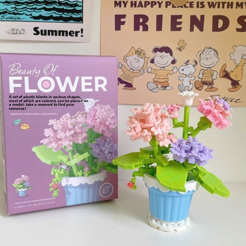 Valentine's Day Multicolor Flowers Building Toys For Kids Ages 7-16, Plastic Construction Set For Children Unisex