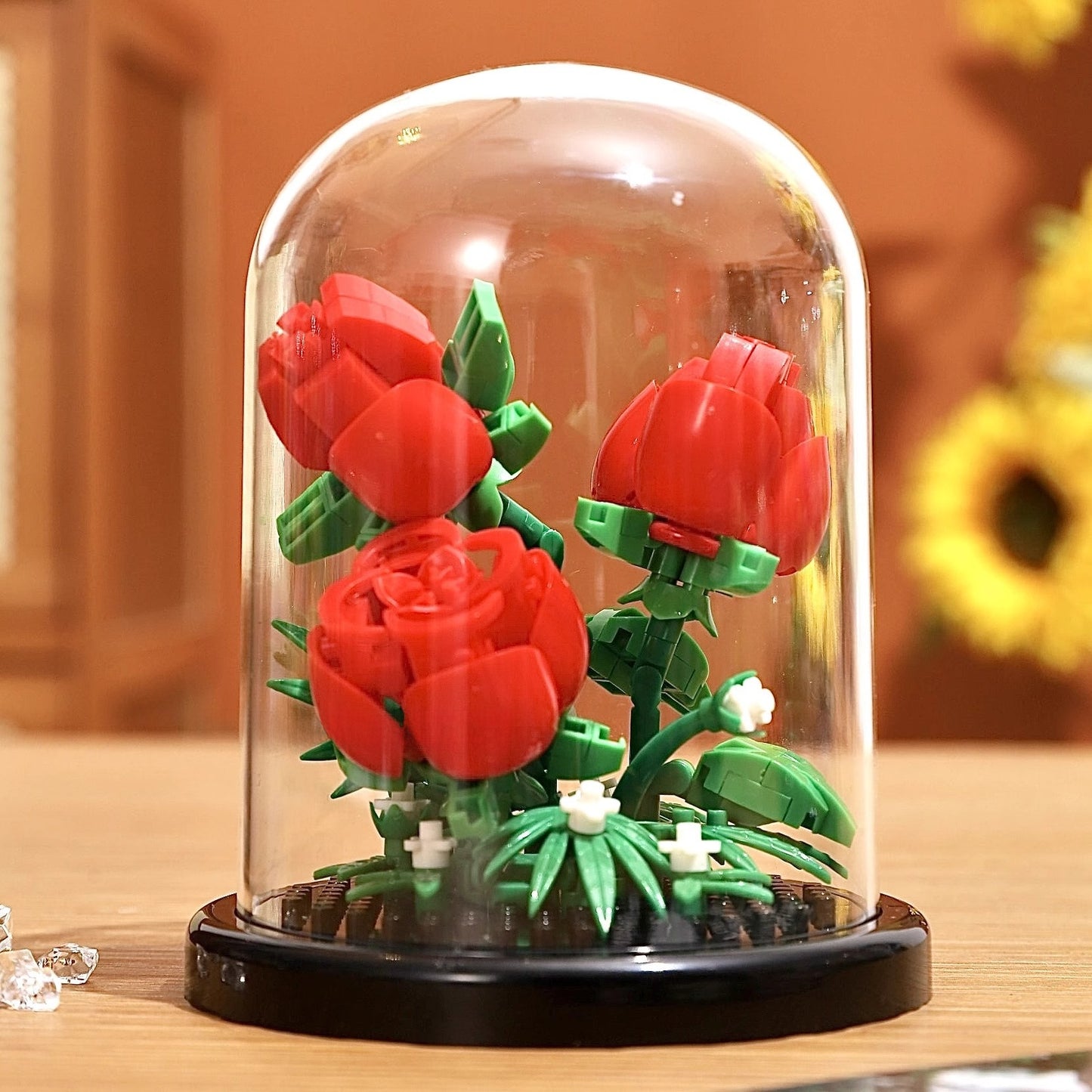 Valentine's Day Multicolor Flowers Building Toys For Kids Ages 7-16, Plastic Construction Set For Children Unisex