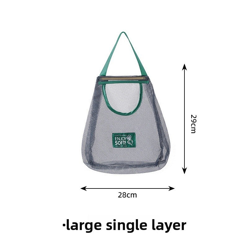 Simple Style Vegetable Storage Bag Made Of Durable Polyester For Convenient Kitchen Organization