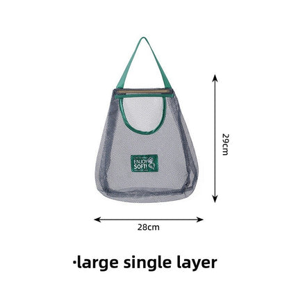 Simple Style Vegetable Storage Bag Made Of Durable Polyester For Convenient Kitchen Organization