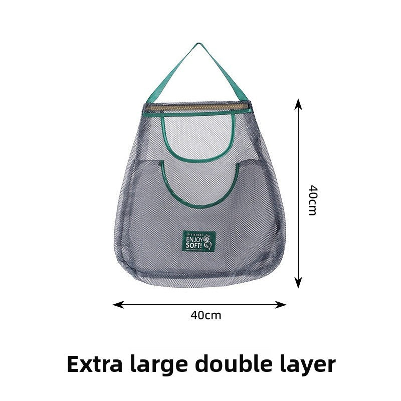 Simple Style Vegetable Storage Bag Made Of Durable Polyester For Convenient Kitchen Organization