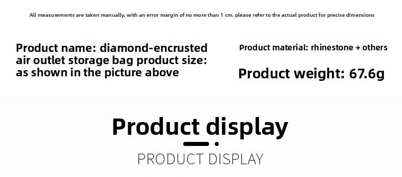 PU Leather Storage Bag With Diamond Craftsmanship For Car Use, Durable And Stylish Organizer