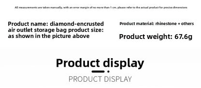 PU Leather Storage Bag With Diamond Craftsmanship For Car Use, Durable And Stylish Organizer