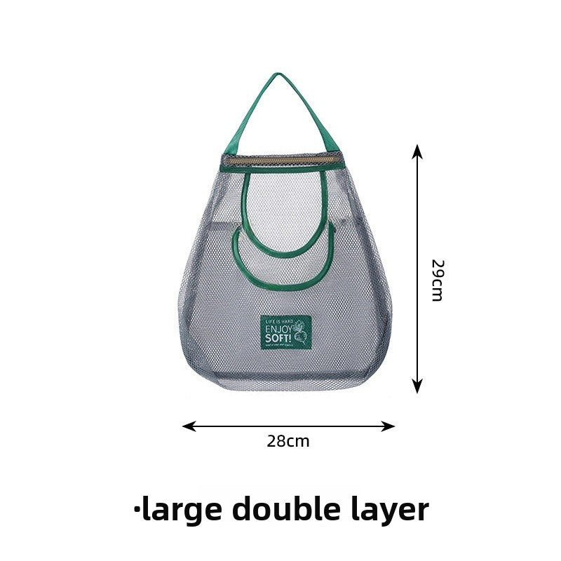 Simple Style Vegetable Storage Bag Made Of Durable Polyester For Convenient Kitchen Organization