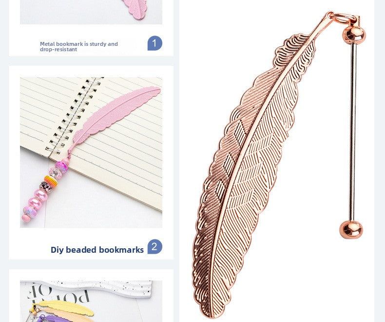 Feather Bookmark For Learning, Made With Artificial Feather Material