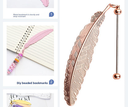 Feather Bookmark For Learning, Made With Artificial Feather Material