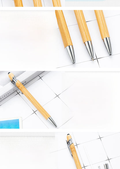 Bamboo Ballpoint Pen Made Of Wood, Eco-Friendly Writing Instrument With Smooth Ink Flow