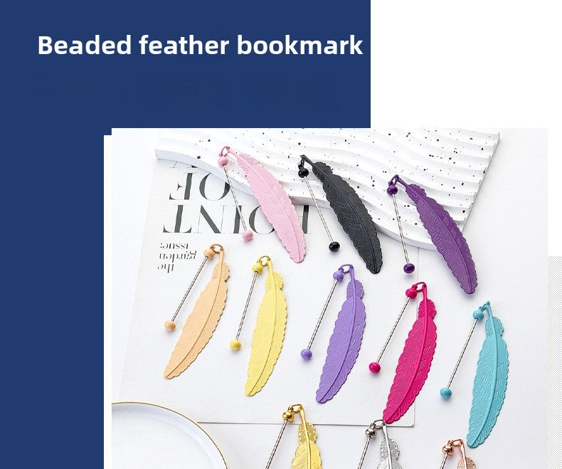 Feather Bookmark For Learning, Made With Artificial Feather Material