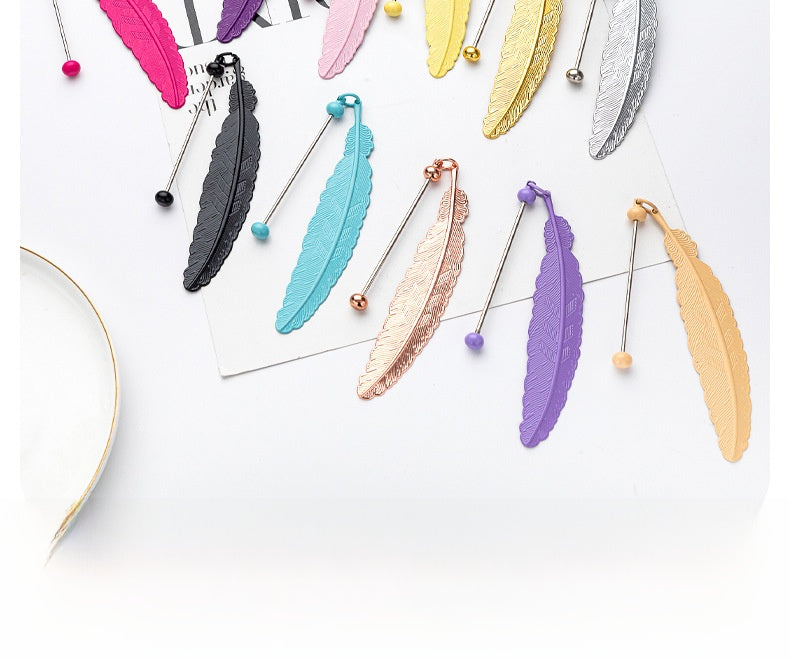 Feather Bookmark For Learning, Made With Artificial Feather Material