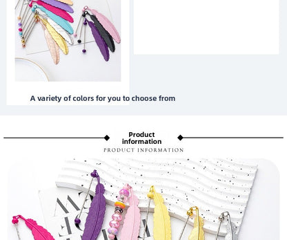 Feather Bookmark For Learning, Made With Artificial Feather Material