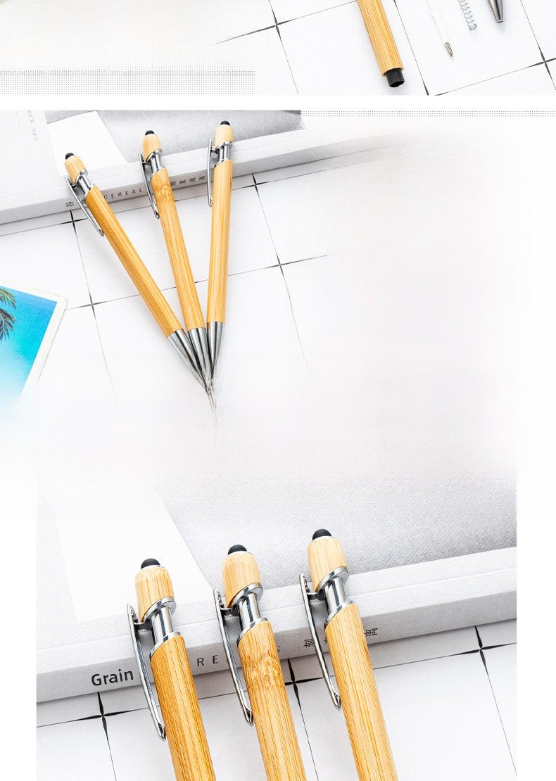 Bamboo Ballpoint Pen Made Of Wood, Eco-Friendly Writing Instrument With Smooth Ink Flow