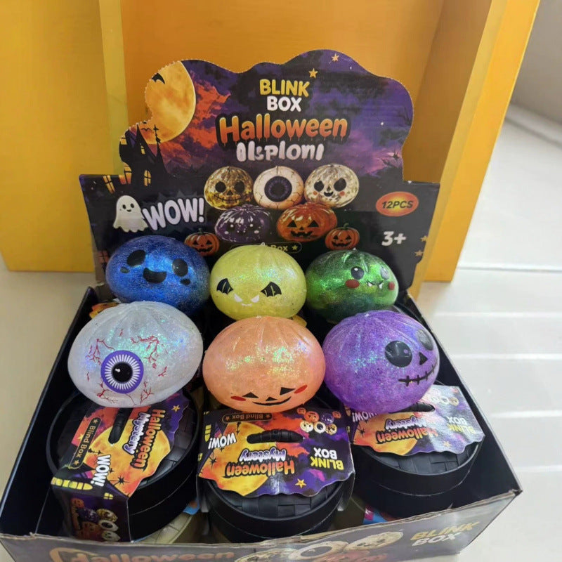 Halloween Steamed Stuffed Bun Squishy Toy Handmade Plastic Stress Relief Toy