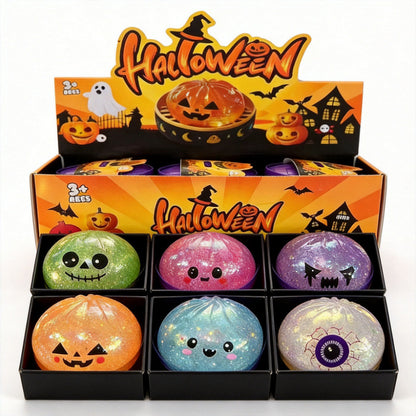Halloween Steamed Stuffed Bun Squishy Toy Handmade Plastic Stress Relief Toy