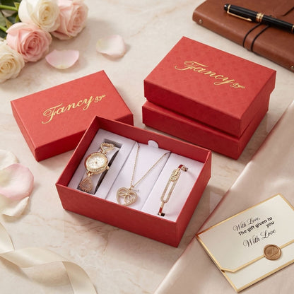 Strap Watch Business Gift Set In Simple Style With Paper Material, Perfect For Valentine's Day And Birthday