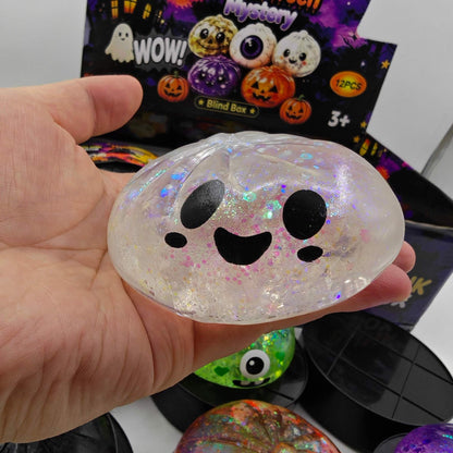 Halloween Pattern Squishy Toy Made Of Soft Glue, Perfect Stress Relief Toy For Halloween