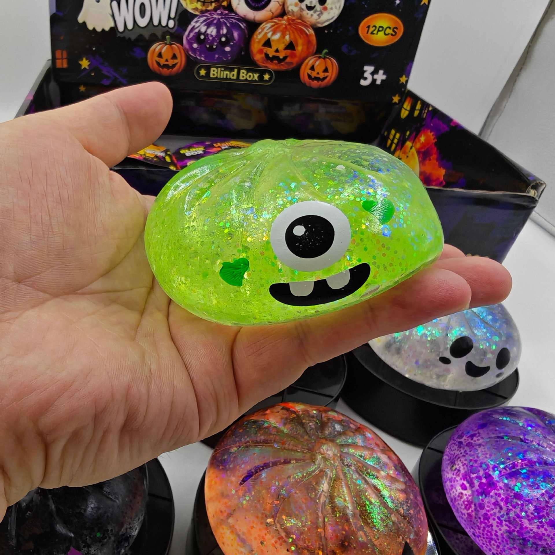 Halloween Pattern Squishy Toy Made Of Soft Glue, Perfect Stress Relief Toy For Halloween