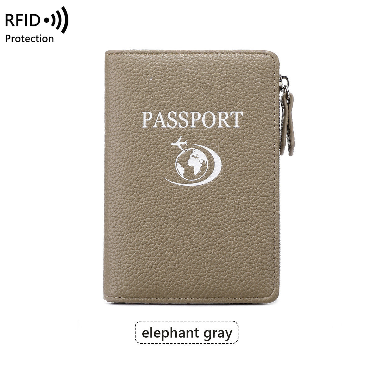 Unisex Solid Color PU Leather RFID Passport Holder For Secure Travel