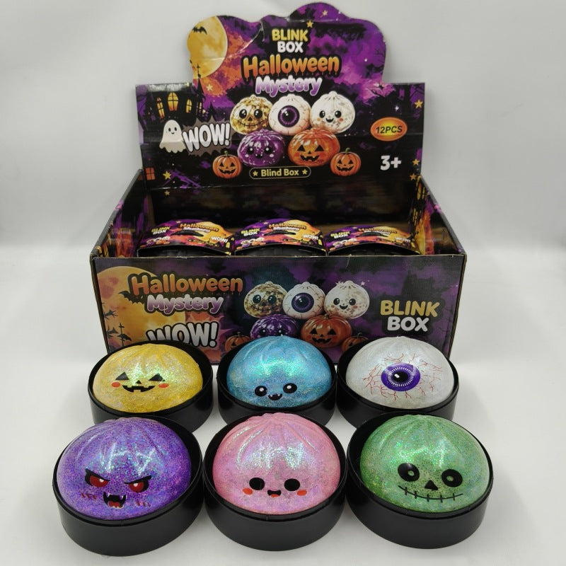Halloween Pattern Squishy Toy Made Of Soft Glue, Perfect Stress Relief Toy For Halloween