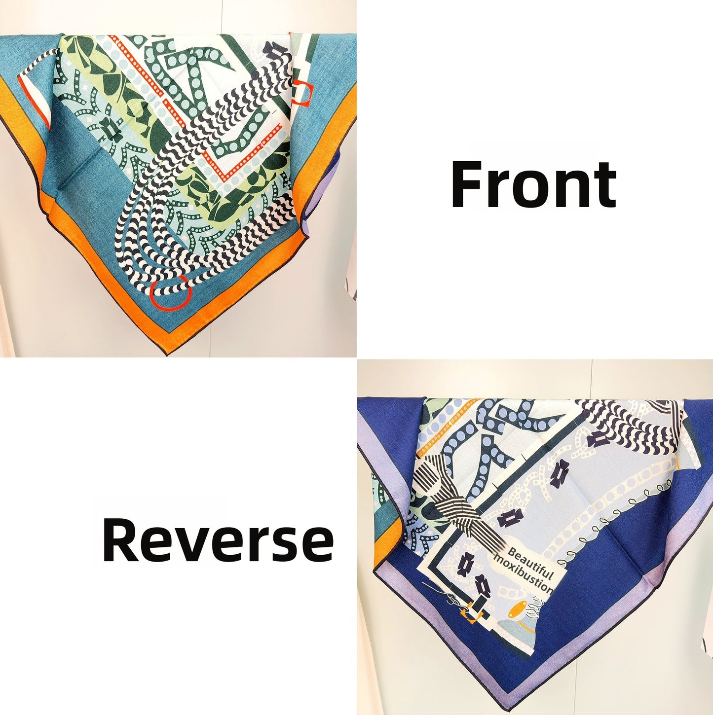 Sweet Multicolor Silk Scarf For Women, Perfect Summer Accessory Featuring Elegant Printing