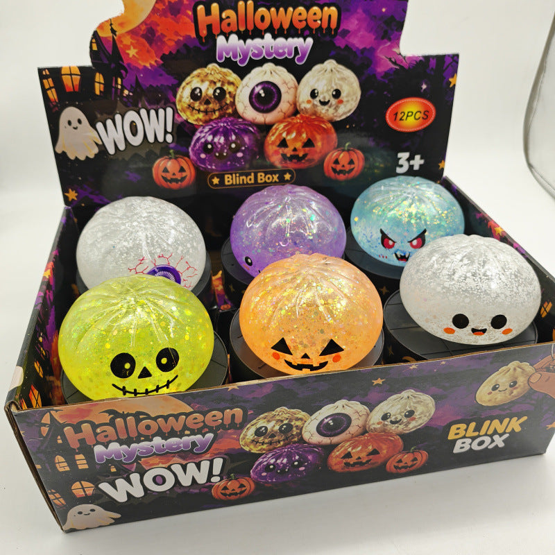 Halloween Pattern Squishy Toy Made Of Soft Glue, Perfect Stress Relief Toy For Halloween