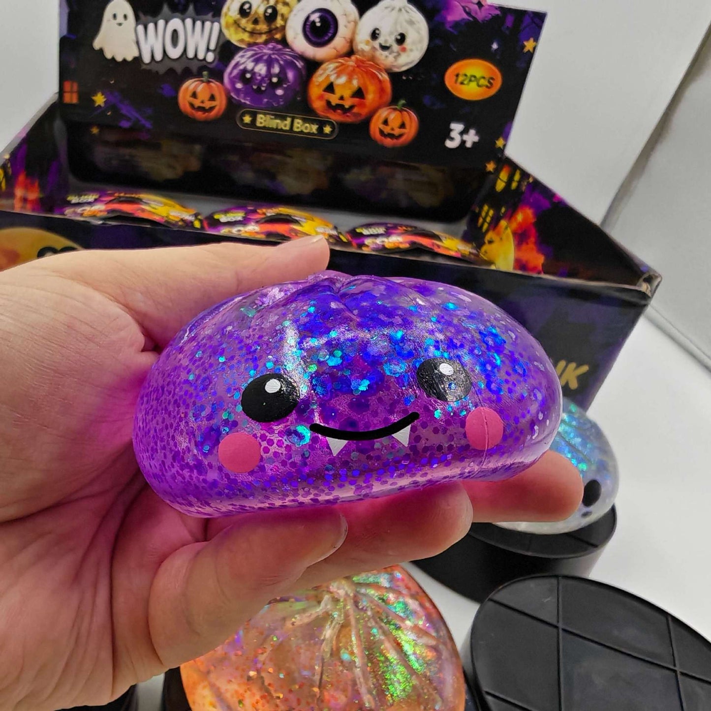Halloween Pattern Squishy Toy Made Of Soft Glue, Perfect Stress Relief Toy For Halloween