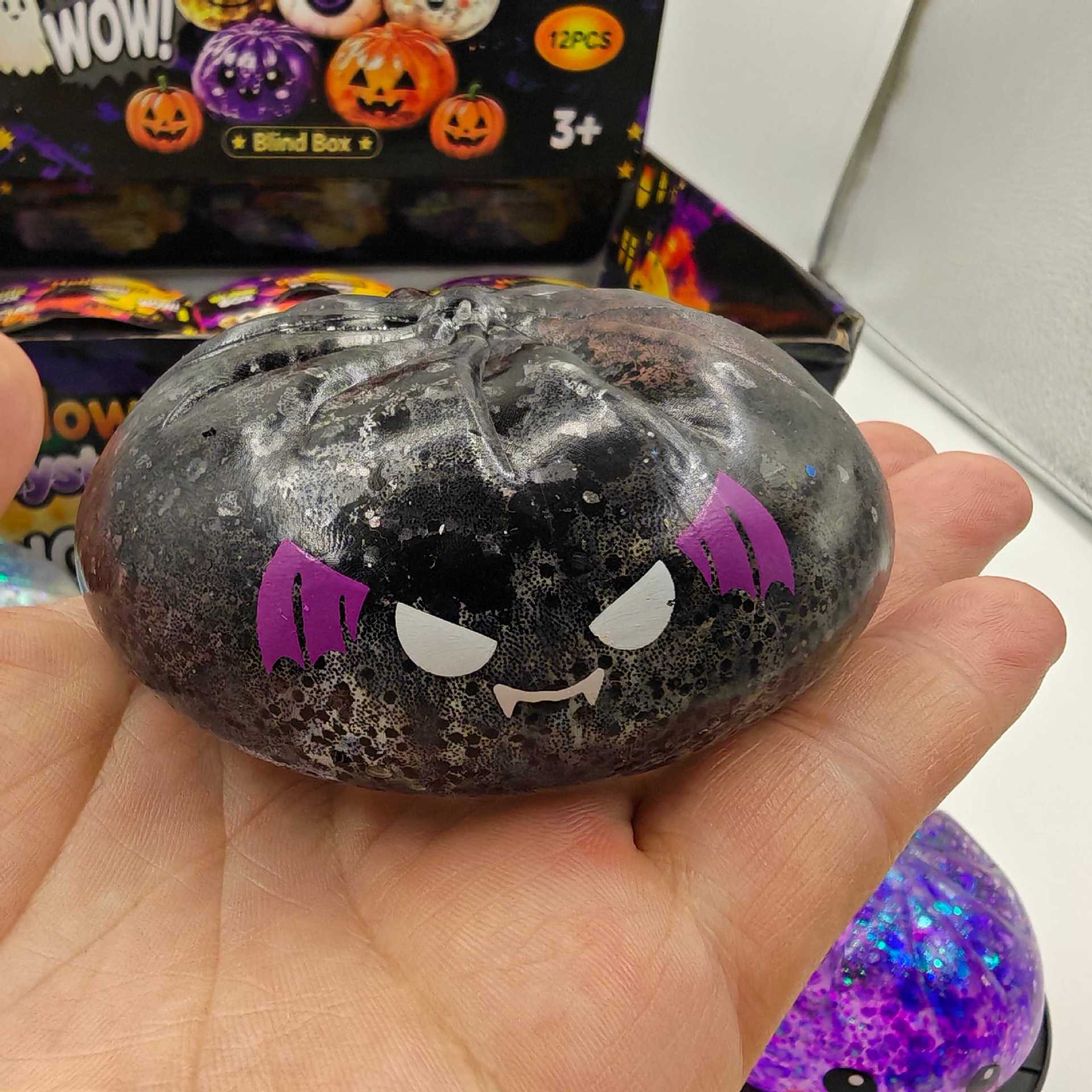 Halloween Pattern Squishy Toy Made Of Soft Glue, Perfect Stress Relief Toy For Halloween