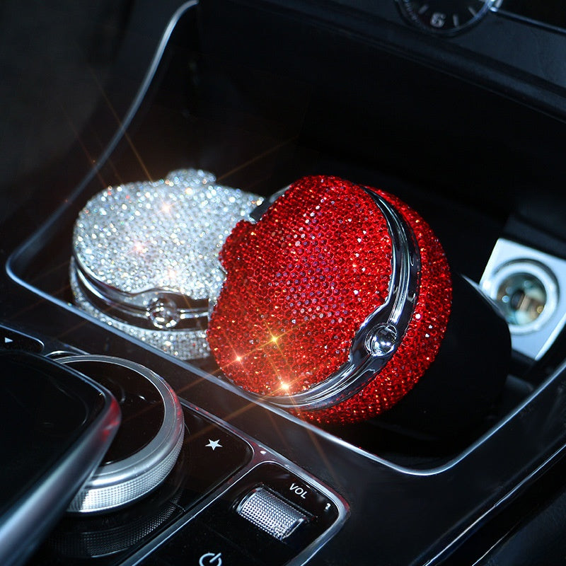 Apple Aluminum Car Ashtray In White With Car Interior Decorations