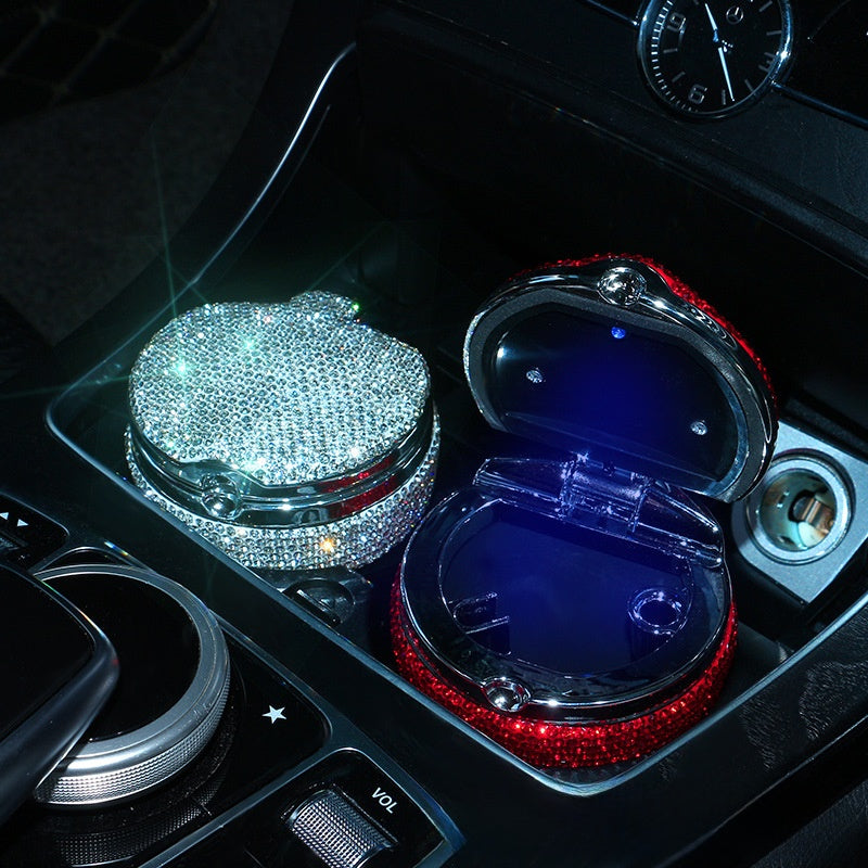 Apple Aluminum Car Ashtray In White With Car Interior Decorations