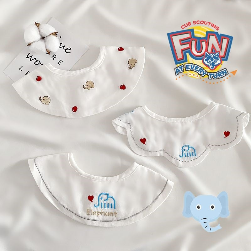 Rotatable Printed Cotton Baby Bib For Baby Boys In Blue, Perfect For Spring Season