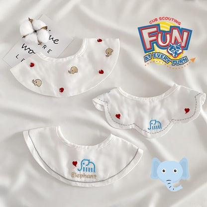 Rotatable Printed Cotton Baby Bib For Baby Boys In Blue, Perfect For Spring Season