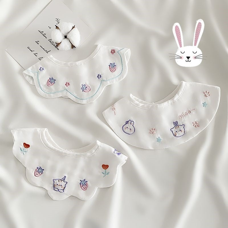 Rotatable Printed Cotton Baby Bib For Baby Boys In Blue, Perfect For Spring Season