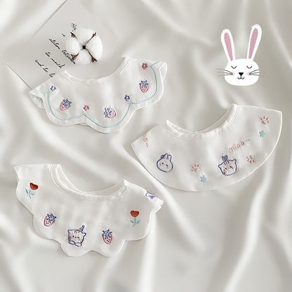 Rotatable Printed Cotton Baby Bib For Baby Boys In Blue, Perfect For Spring Season