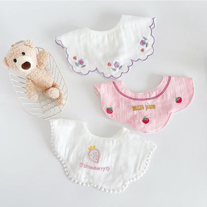 Rotatable Printed Cotton Baby Bib For Baby Boys In Blue, Perfect For Spring Season