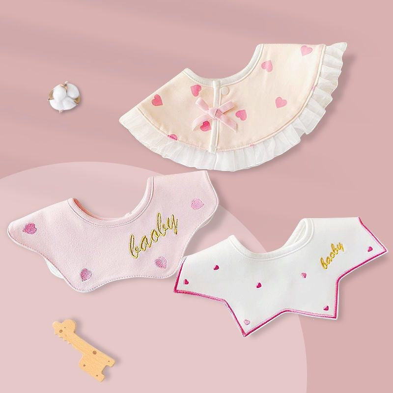 Rotatable Printed Cotton Baby Bib For Baby Boys In Blue, Perfect For Spring Season