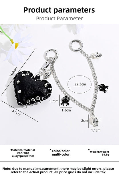 Heart Shape Key Chain Featuring Durable Zinc Material With PU Inlay For Stylish And Long-Lasting Use
