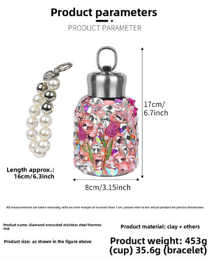 Crystal Car Interior Decoration In Natural Pink Featuring Durable 304 Stainless Steel Material