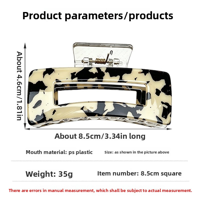 Original Design Leopard Print Hair Claws For Women Made Of Durable PS Material With Acrylic Inlay