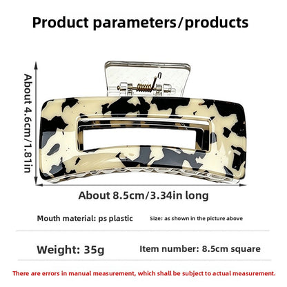 Original Design Leopard Print Hair Claws For Women Made Of Durable PS Material With Acrylic Inlay
