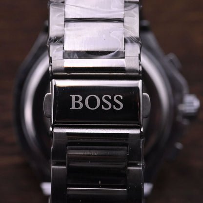 Men's Quartz Watch With Round Dial, Steel Belt Strap, Tempered Glass Mirror, And Single Folding Buckle